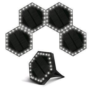 5 Pack LED Solar Hexagonal Lights, Waterproof IP68